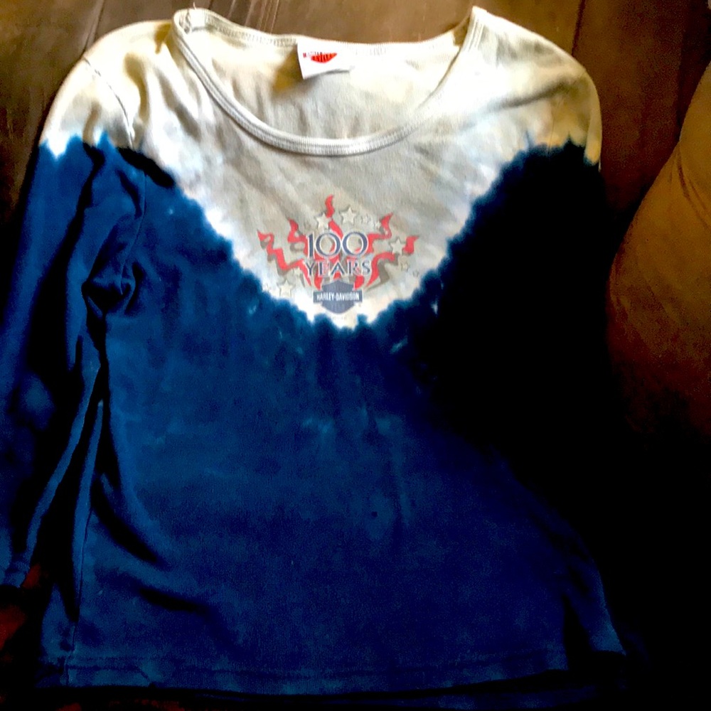 Ladies 3/4 Harley Davidson 100yr anniversary shirt